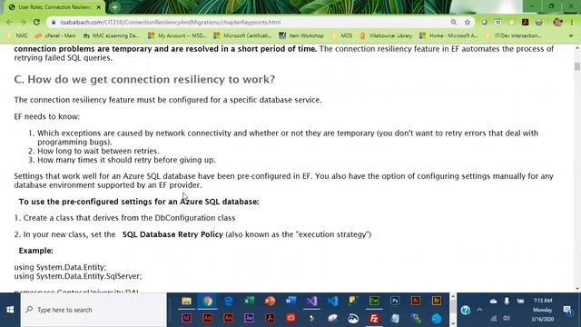 MVC5 ConnectionResiliency смотреть онлайн