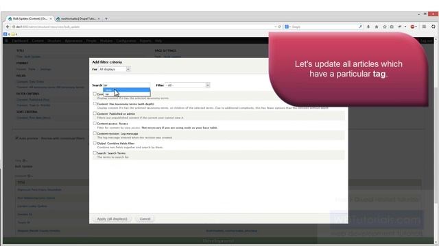 Drupal 7 - How To Mass Update Nodes смотреть онлайн