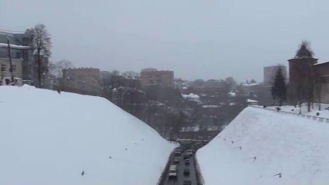 центр Нижнего Новгорода. Зима смотреть онлайн