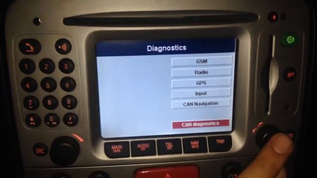 Alfa Romeo GT/147 Navigation Service Menu