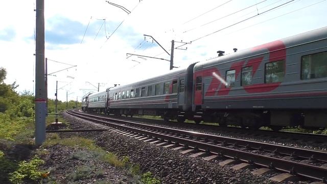 ТЭП70БС-128 с пассажирским поездом Челябинск - Адлер смотреть онлайн