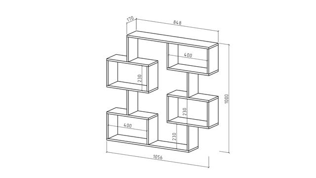 Большая полка навесная на стену для кухни офисов,много полочная, детскую под дерево из ДСП - Макси1 смотреть онлайн
