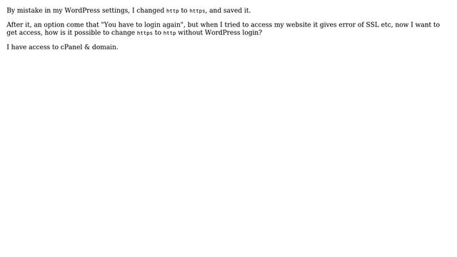 Wordpress: Can't login to Dashboard when changing site URL to HTTPS смотреть онлайн