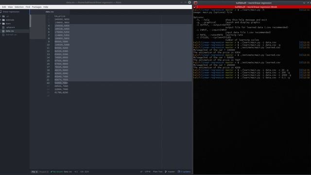 Machine learning : linear regression python demonstration смотреть онлайн