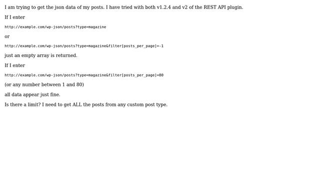 Wordpress: WordPress REST API not returning all posts смотреть онлайн