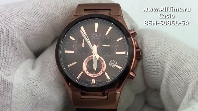Мужские японские наручные часы Casio BEM-508GL-5A смотреть онлайн