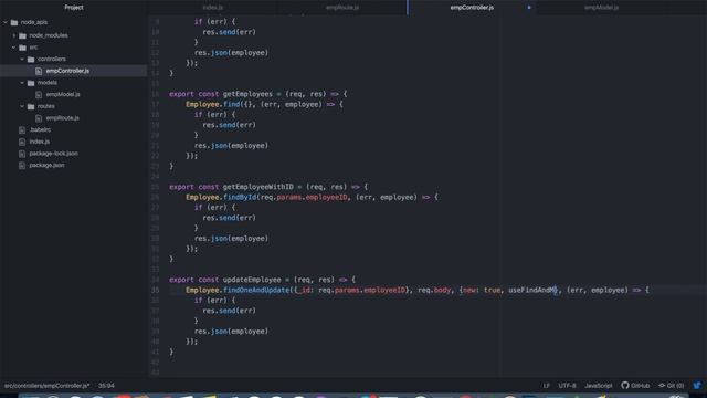 Creating Restful APIs with Node.js and Express 14 (Update record) смотреть онлайн