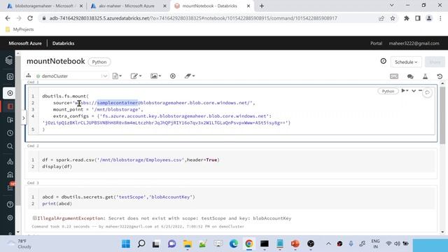 25. Create an Azure Key Vault backed secret scope using the UI in Azure Databricks смотреть онлайн