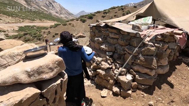 Cooking Nomads In The Mountain Nature : Nomadic Lifestyle