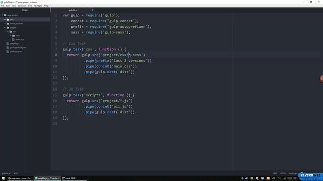 Learn Gulpjs In Arabic #08 - Manage And Compile Sass Files смотреть онлайн