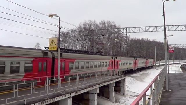 Электропоезд ЭД4М-0238 платформа Никольское смотреть онлайн