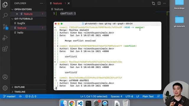 Git Branching and Merging - Detailed Tutorial смотреть онлайн