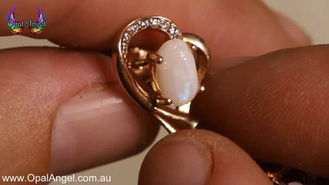 Rose Gold Plated White Opal Earring Studs смотреть онлайн