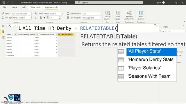 ? Power BI DAX: Related Versus RelatedTable смотреть онлайн