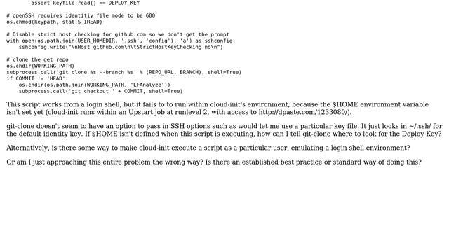 In Amazon EC2, what's the best way to clone a private github repository on boot? смотреть онлайн