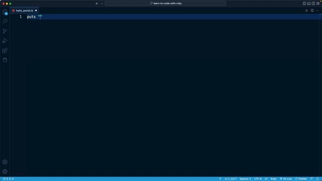 Learn to Code with Ruby V2 - 01 - Introduction & Installation - 17 - Run Ruby File with Code Runner смотреть онлайн