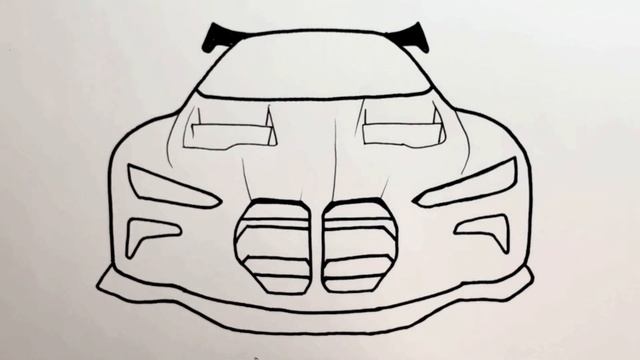 How To Draw A Bmw M4 Car - Bmw M4 Araba Çizimi Nasıl Yapılır - Kolay Araba Çizimleri 2022