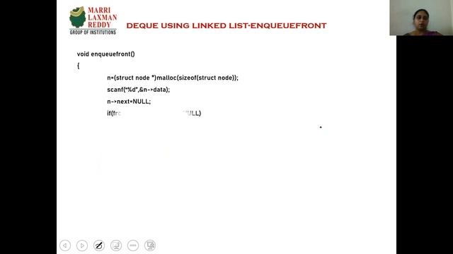 DEQUE USING LINKED LIST смотреть онлайн