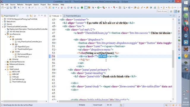 [LAP TRINH WEB JSP 12] - Ứng dụng dropdownlist vào bảng table trong JSP-Servlet смотреть онлайн