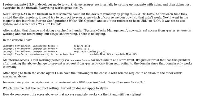 Magento: magento 2 css and js styles not working when accessed remotely but works internally смотреть онлайн