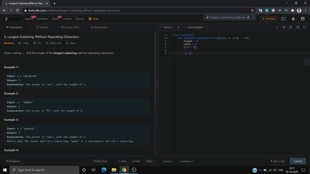 Longest Substring Without Repeating Characters | Python | Amazon смотреть онлайн