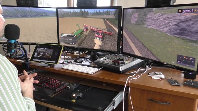 Farming Simulator 17, Triple Monitor Setup Harvesting Field 5, Gold Crest Valley смотреть онлайн