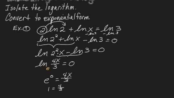 MAT 130 Section 13.6 B. Exponential & Logarithmic Eqns.