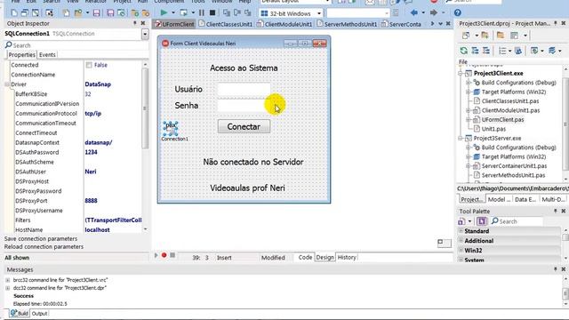 aula 6616 datasnap Formulario para usuario e senha params SQLConnection DSAuthenticationManager смотреть онлайн