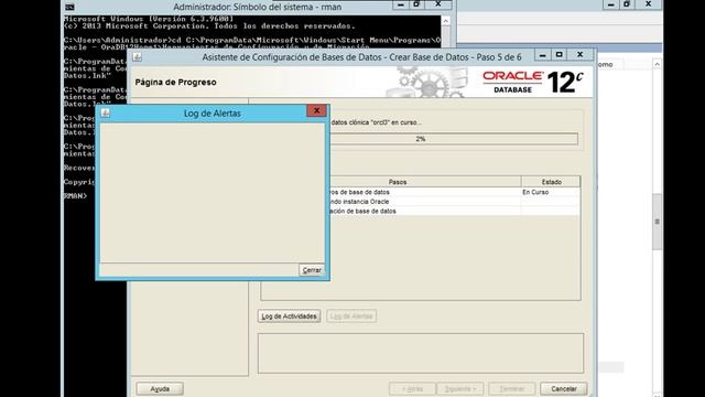 Error en server 2012 de Oracle 12c al crear base de datos error rman 00019 (2) смотреть онлайн