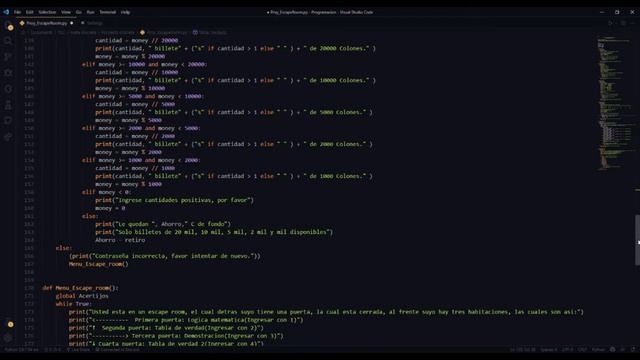 Demostración del Escape room MD- TEC #python #cajeroautomatico смотреть онлайн