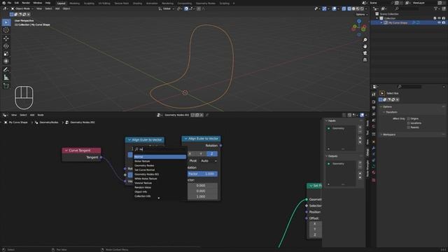 Offset Curve Path with Geometry Nodes [Blender 3.4] ✒️ смотреть онлайн