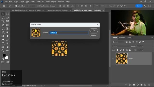 How to Create and Define Patterns in Photoshop CC for Beginners | Edit P9 | Class 45 - Hindi / Urdu смотреть онлайн