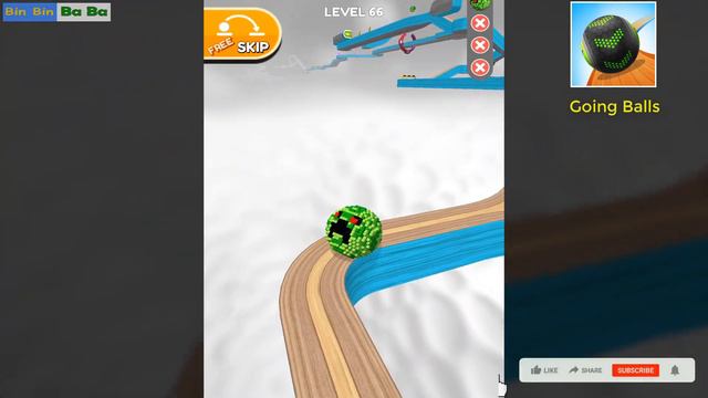 Going Balls Level 66 - Roundabout Road- Gameplay Walkthrough - Ios/android Games 2021