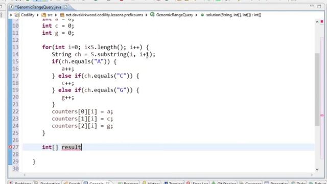 Codility Genomic Range Query Java solution смотреть онлайн