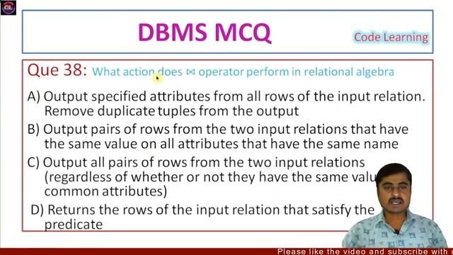 DBMS MCQ Lecture 6|SQL MCQ |Chapter3 Relational Model MCQ Part 2 |DBMS MCQ |Code Learning смотреть онлайн