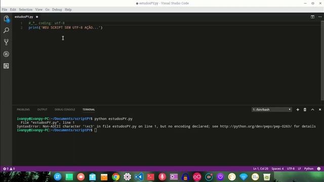 Colocando utf-8 no meu script python смотреть онлайн