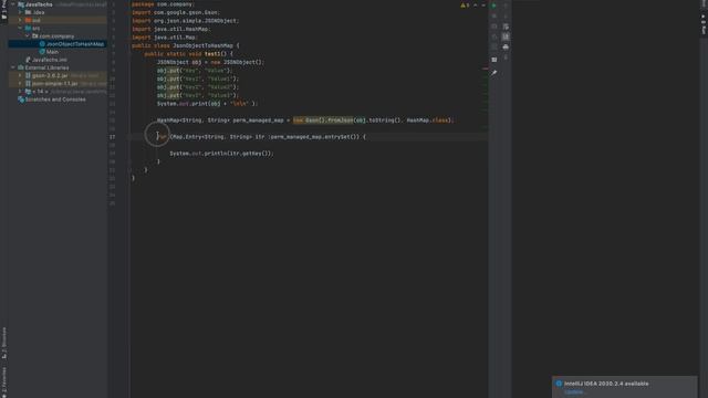 JAVA JsonObject To HashMap смотреть онлайн