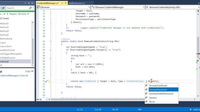 C# Mstest -How to Add and Remove Credentials to Windows Credential Manager programatically смотреть онлайн