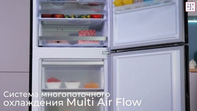 Видеообзор на двухкамерный холодильник MAUNFELD MFF200NFBE смотреть онлайн
