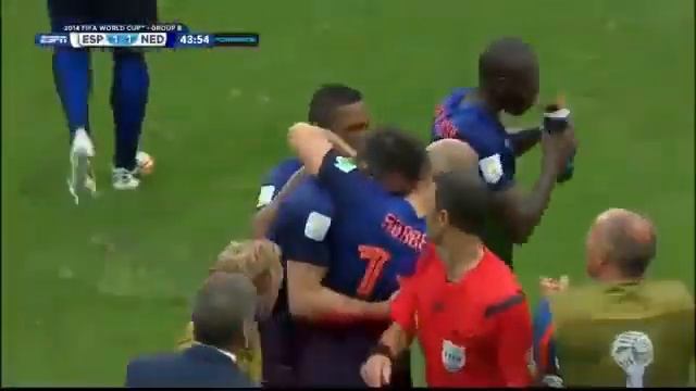 Супер-Гол Робина ван Перси в ворота Испании смотреть онлайн