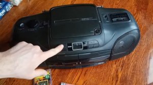 магнитофон бумбокс LG cd-580AX магнитола проверка