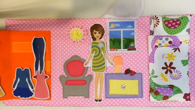 Как сшить книгу домик для куклы из фетра. Мягкая игрушка. How to sew a book house for a felt doll. смотреть онлайн