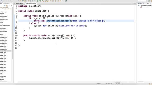 Throw Keyword in Java Video-15 смотреть онлайн