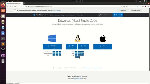 Installer Visual Studio Code sur LINUX смотреть онлайн