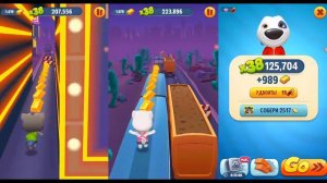 Говорящий Том бег за золотом #6 МАРАФОН Том Анжела Хэнк. Мультик игра видео для детей