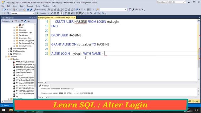 #13 : Learn SQL | Alter Login In SQL Server | Modify/Rename Login смотреть онлайн