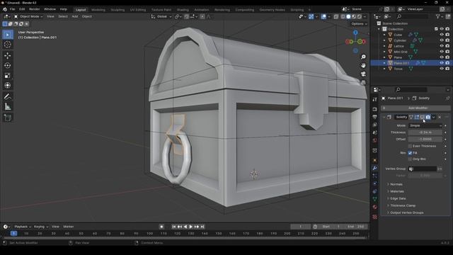 10 - Cofre del tesoro, últimos detalles - Modelado 3D para videojuegos en Blender смотреть онлайн
