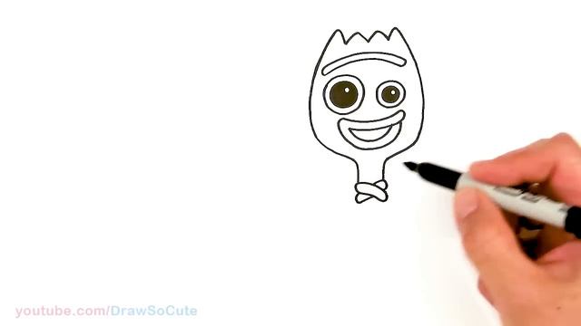 How to Draw Forky Easy | Toy Story 4 смотреть онлайн