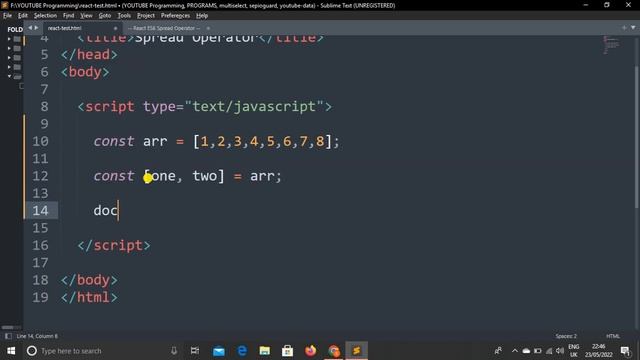 React JS Experienced Lectures #5 - React JS ES6 Spread Operator In Hindi смотреть онлайн