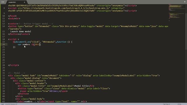 Pasar datos a modal mediante variables смотреть онлайн
